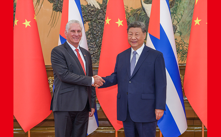 習(xí)近平會(huì)見(jiàn)古共中央第一書(shū)記、古巴國(guó)家主席迪亞斯-卡內(nèi)爾