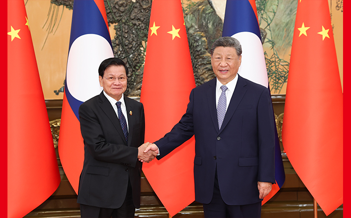 習(xí)近平會(huì)見(jiàn)老撾人民革命黨中央總書(shū)記、國(guó)家主席通倫